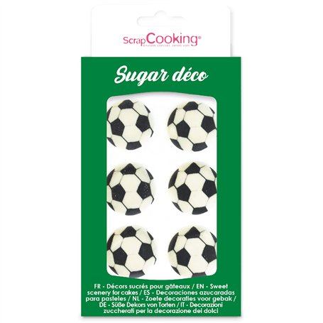 SCRAP COOKING - Décosucres Football - Décorations Anniversaire Ballons de Foot - Pour Pâtisseries