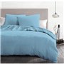 Parure de couette 3 pieces - HOME LINGE PASSION - HP72066 - Microfibre 82 g - 240 x 260 cm - Bleu ciel