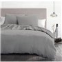 Parure de couette 3 pieces - HOME LINGE PASSION - HP72079 - Microfibre 82 g - 220 x 240 cm - Gris clair