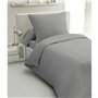 Parure de couette 2 pieces - HOME LINGE PASSION - HP72080 - Microfibre 82 g - 140 x 200 cm - Gris clair