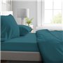 Drap housse - HOME LINGE PASSION - HP72120 - Microfibre 82 g - 90 x 190 cm - Bonnet 30 cm - Bleu canard