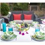 Les Jardins de la Comtesse - Couverts à Salade de Service en Mélamine Pure - Fleurs Exotiques - 33 cm – Rouge/Vert - Couverts de