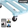WAGNER Support à roulettes pour pot de fleur AQUA SPLASH 38 x 38 x 9,5 cm I intérieur + extérieur I Roule pot en bois massif cer