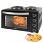 Bomann® mini-four avec plaques de cuisson et tournebroche | cuisiner et cuire en même temps | mini-four 28L chaleur tournante ha