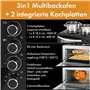 Bomann® mini-four avec plaques de cuisson et tournebroche | cuisiner et cuire en même temps | mini-four 28L chaleur tournante ha