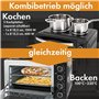 Bomann® mini-four avec plaques de cuisson et tournebroche | cuisiner et cuire en même temps | mini-four 28L chaleur tournante ha