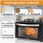 Bomann® mini-four avec plaques de cuisson et tournebroche | cuisiner et cuire en même temps | mini-four 28L chaleur tournante ha