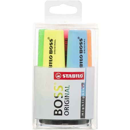 STABILO Boss Original Boîte de 6 surligneurs de couleurs assorties