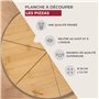 Fackelmann 31119 Planche à pizza avec rainures de coupe, Planche à découper la pizza, Planche en bois de bambou, tarte flambée, 