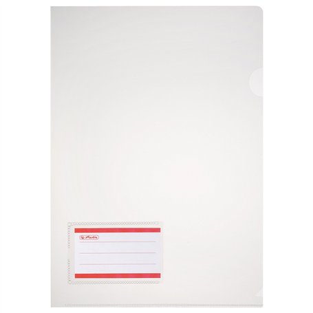 Herlitz 10913804 Lot de 10 pochettes en plastique A4 avec étiquette 0
