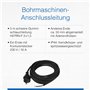 as - Schwabe Cordon d'Alimentation en Caoutchouc 5 m Secteur 230V / 16A, H07RNF 2x1,5 Fiche 2PT+T avec Câble Électrique Dénudé a