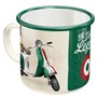 Nostalgic-Art Tasse rétro émaillée Vespa - Italian Legend - Idée cadeau pour les fans de scooter