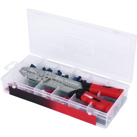 KS TOOLS 115.1230 Coffret de pinces à sertir standard pour cosses pré-isolées - 271 pcs Multicolore Taille Unique