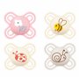 MAM Perfect Start - Lot de 4 tétines pour bébé de 0 à 2 mois - En silicone SkinSoft - 94% d'acceptation - Prévient les mauvais a