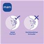 MAM Perfect Start - Lot de 4 tétines pour bébé de 0 à 2 mois - En silicone SkinSoft - 94% d'acceptation - Prévient les mauvais a