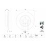 Bosch BD1084 Disques de frein - Essieu avant - certification ECE-R90-1 jeu de 2 disques
