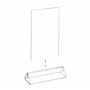 Relaxdays Présentoir de Table, lot 6, pour Une Photo ou Un Menu en Format A5, Acrylique, Transparent et argenté
