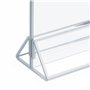 Relaxdays Présentoir de Table, lot 6, pour Une Photo ou Un Menu en Format A5, Acrylique, Transparent et argenté