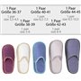 Lot de 2 ensembles de chaussons d'invité ONVAYA - Pantoufles - Feutre - 11 pièces - Gris