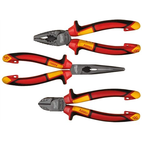 Milwaukee Hand Tools Juego de 3 alicates VDE 932464575 Rouge