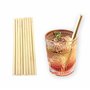 Lot de 400 pailles jetables en bambou pour jeunes pailles durables de 15 cm de longueur et 8 mm de diamètre