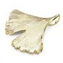 Materia Pendentif feuille de Gingko pour femme en argent 925 et or rose avec chaîne au choix