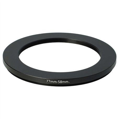 vhbw Bague d'adaptation de Filtre Step-Down de 77 mm vers 58 mm pour Objectif d'appareil Photo - Réducteur