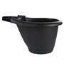 BURI Lot de 4 pots de fleurs ronds pour gouttières avec support - Tuyau de descente - Pot de fleurs noir - 4 pièces