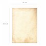 Lot de 100 feuilles de papier à lettre recyclé 120 g/m² - Format A4 recyclé - Idéal pour les invitations et lettres vintage (100