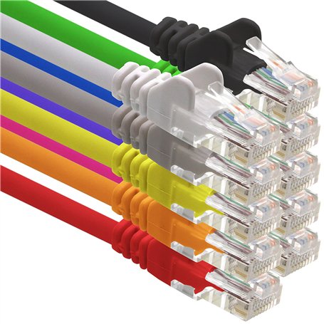 Câble réseau Câble CAT-6 RJ45 10x 0