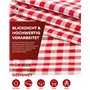 texpot Lot de 6 nappes de Style Maison de Campagne à Carreaux - Couleur et Taille au Choix - 100% Coton (30 x 30 cm - Rouge/Blan