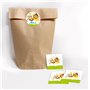 Lot de 12 sachets en papier kraft avec 12 autocollants « Singe » pour cadeaux ou petits cadeaux pour anniversaire d'enfant, mari