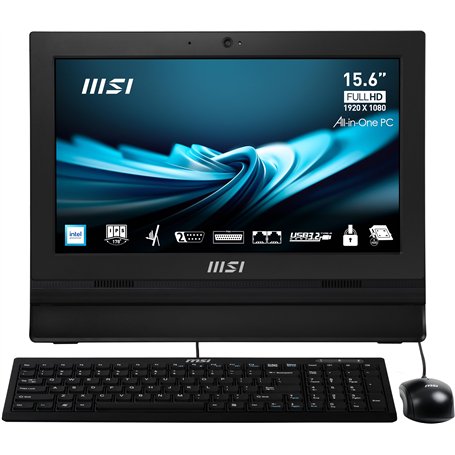 MSI PRO AP162T ADL 017XEU - tout-en-un N-series N100 - 4 Go - SSD 256 Go - LED 15.6"