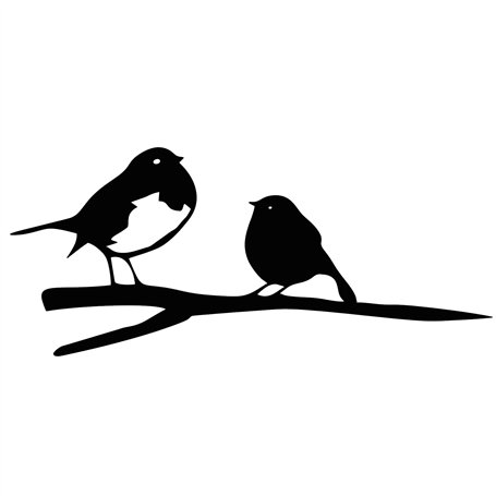 OTOTEC Décoration d'oiseau en Métal Robin et Poussin Décoration de Jardin Ornement de Jardin Rustique Fournitures d'art de Jardi
