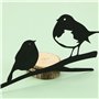 OTOTEC Décoration d'oiseau en Métal Robin et Poussin Décoration de Jardin Ornement de Jardin Rustique Fournitures d'art de Jardi