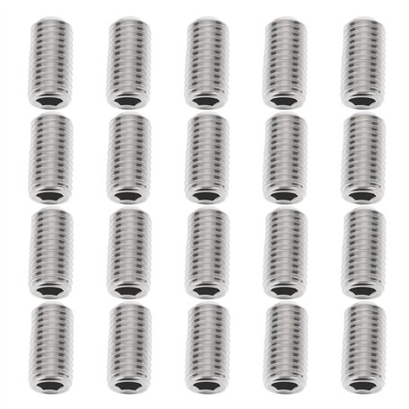 OTOTEC Lot de 30 Vis à tête creuse 1/4-28 x 1/2 pouce Vis sans tête à six pans creux en acier inoxydable 304 pour poignées de po