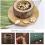 EMSea Lot de 200 découpes en bois pour bricolage - Copeaux de bois décoratifs - Feuilles de bois - Décoration d'art en bois pour