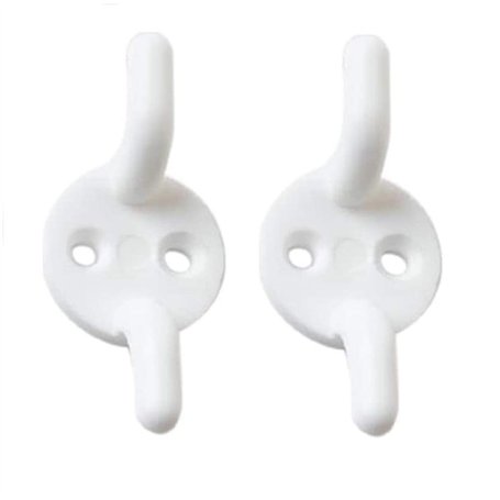 Bulk Hardware BH01554 Paquet de 2 Taquets d'amarrage en Plastique 50 mm Blanc