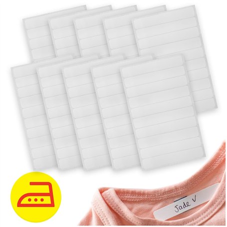 Avery - 100 Pièces Etiquette Vetement Enfant Vierge Thermocollantes Inscriptibles Blanche 0