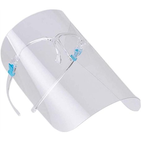 Lot de 50 visières de protection intégrale pour le visage avec cadre de lunettes et pare-soleil confortables pour les affaires e