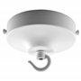 ElekTek Rosace de plafond concave de 100 mm de diamètre avec patte de fixation et crochet - pour les luminaires suspendus et les