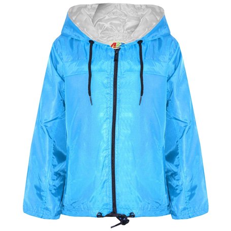 A2Z 4 Kids Filles Garçons Imperméables Vestes Enfants Léger Kag Mac - Raincoat Jacket 449 Aqua 11-12