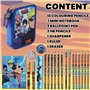 Naruto Trousse Scolaire Trousse Double Compartiment avec Fournitures Scolaires Stylo Crayons de Couleur Carnet Coloriage Idée Ca