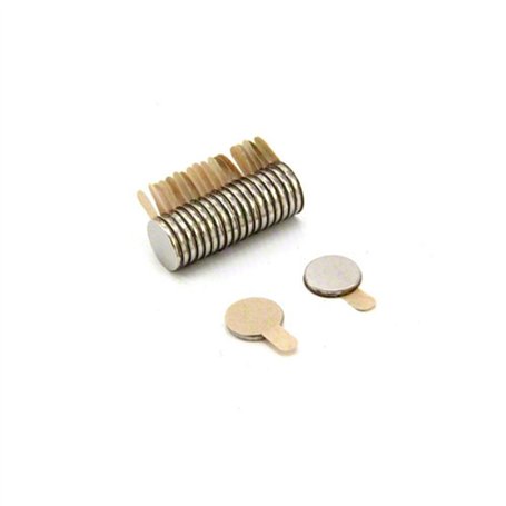 Magnet Expert 8 mm de diamètre x 1 mm N35 Néodyme pelabilité adhésif Aimant - 0.39 kg Pull (Sud) (paquet de 20)