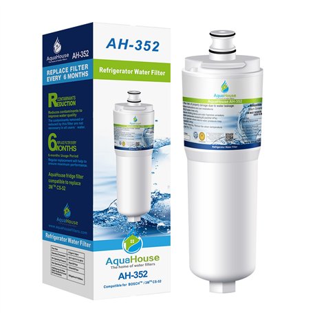 AquaHouse AH-352 filtre à eau compatible pour Bosch/Neff/Siemens réfrigérateur 3M CS-52