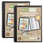 eco-eco Eco135x2 Lot de 2 protège-documents A4 50% recyclés 60 pochettes à spirales
