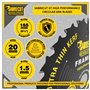 1 x SCCSN20165_24 SabreCut 165mm 24T x 20mm Alésage Haute Performance Ultra Mince Kerf Bois Contreplaqué MDF Aggloméré Cadrage L