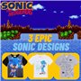 Sonic The Hedgehog T-Shirts Garçon (Lot de 3) Multicolore 7-8 Ans