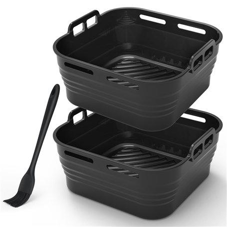 Alyvisun Moule Silicone Air Fryer avec Pinceau à Huile