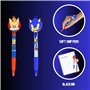 Sonic The Hedgehog Stylos, Pack de 4 Stylos Sonic Prime, Sonic Tails et Knuckles 3D Design